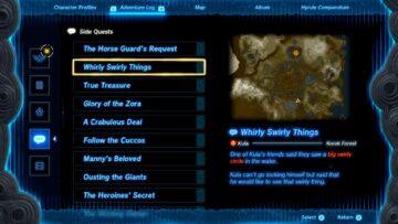 Zelda: lacrime del regno - Whirly Swirly Things Walkthrough