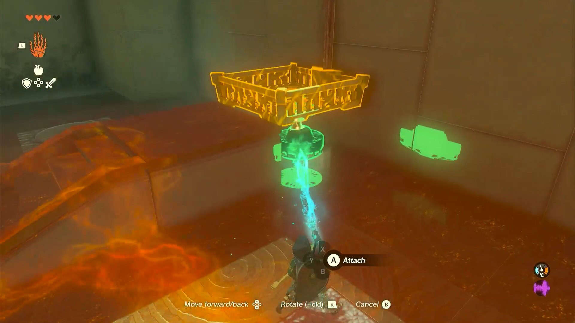 Attacca la ventola da sollevare