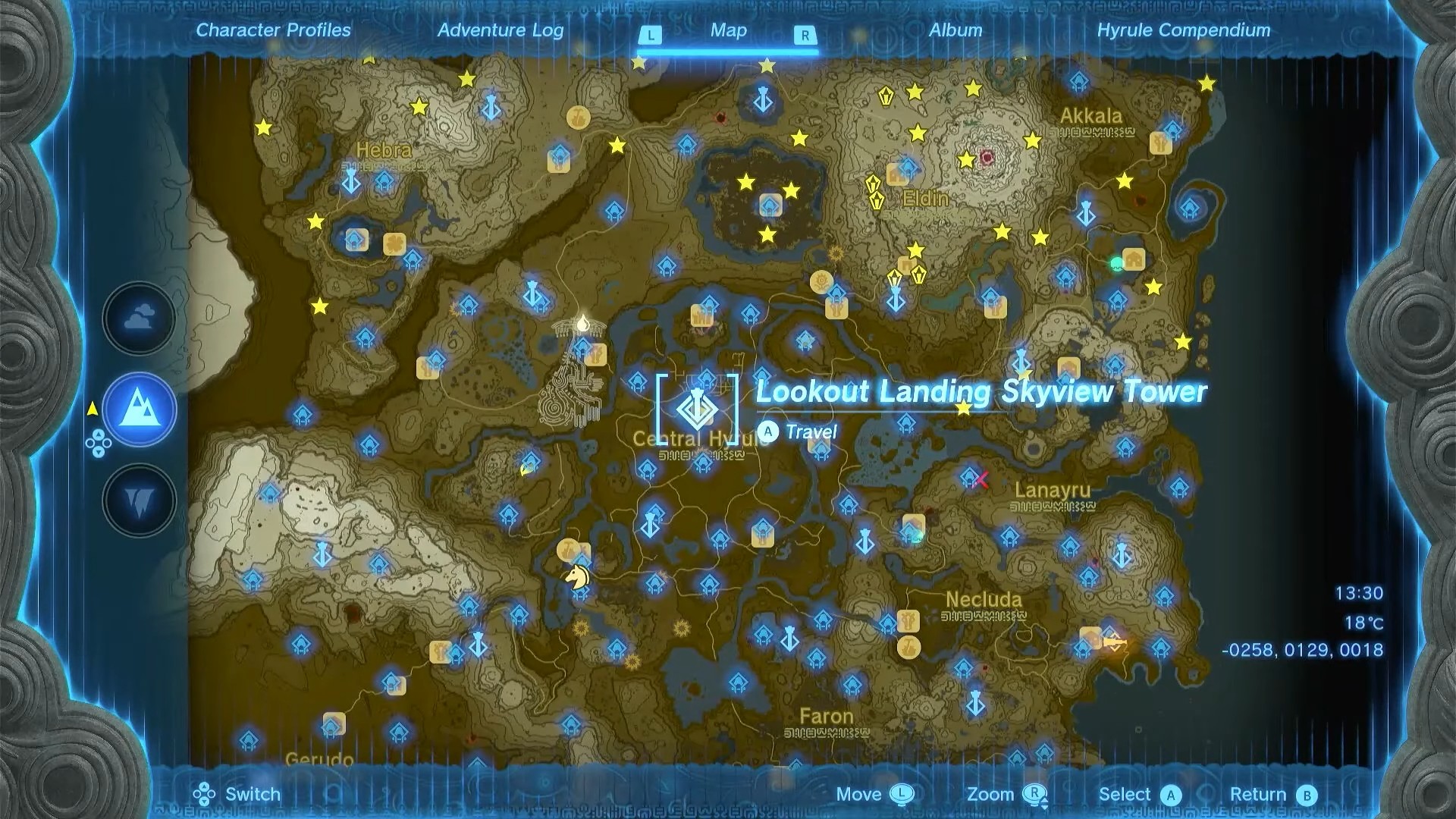 Posizione della torre Skyview Lookout Landing