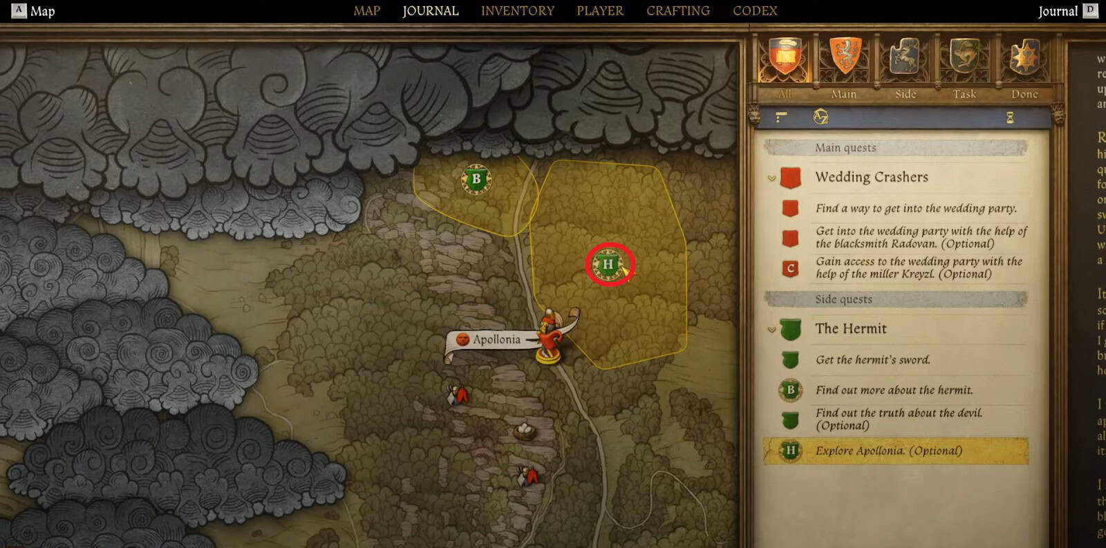 KCD2 Apollonia Posizione