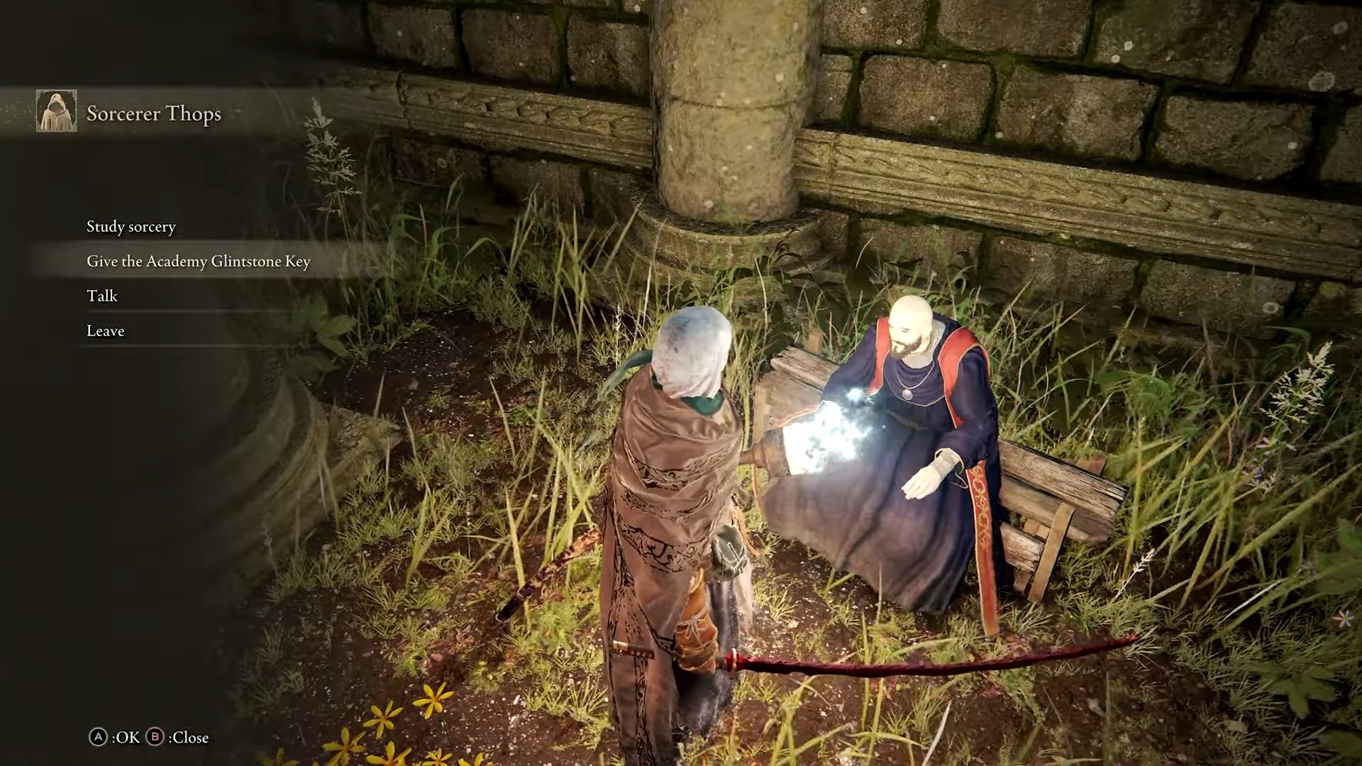 Dai la chiave a Thops nell'anello Elden