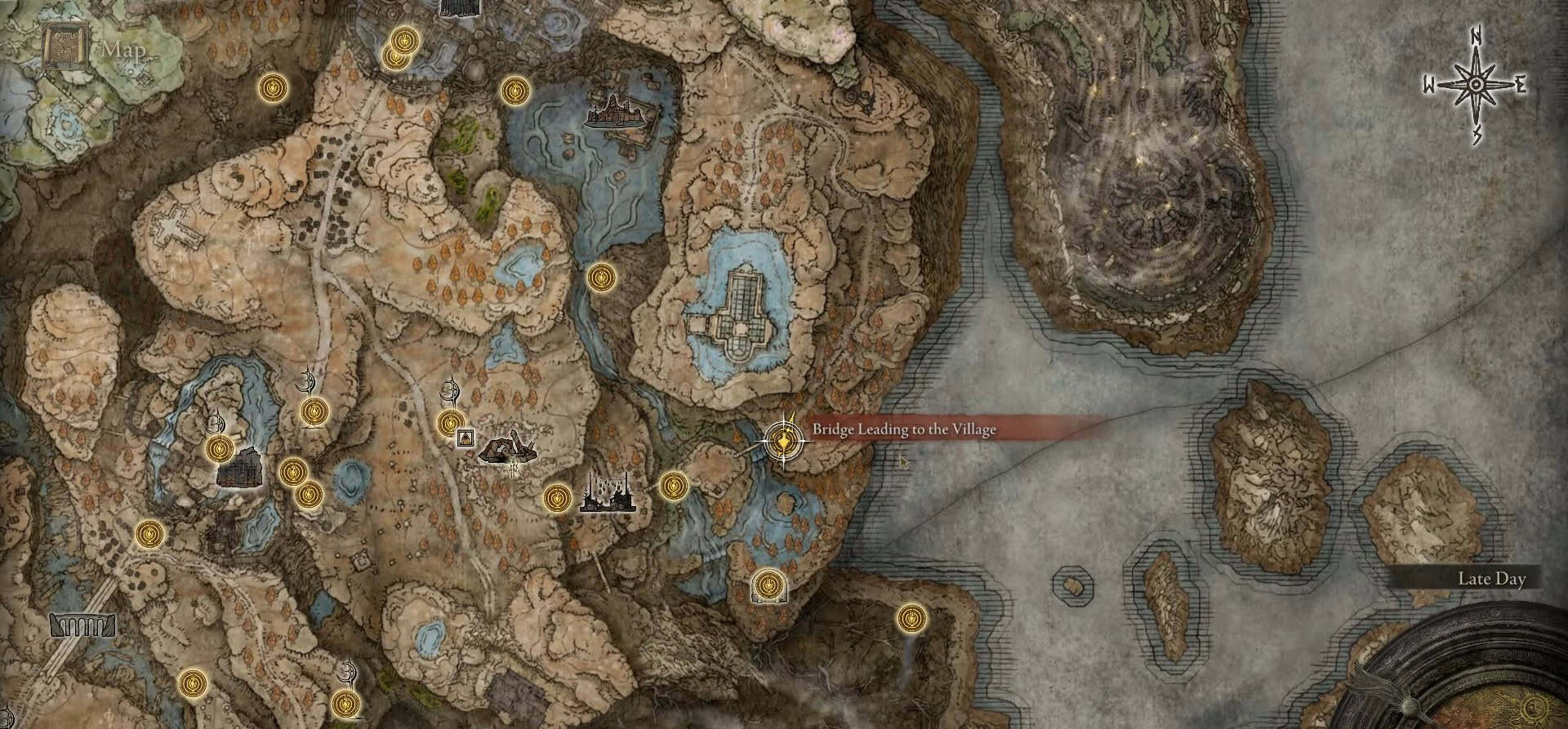 ponte che conduce al villaggio