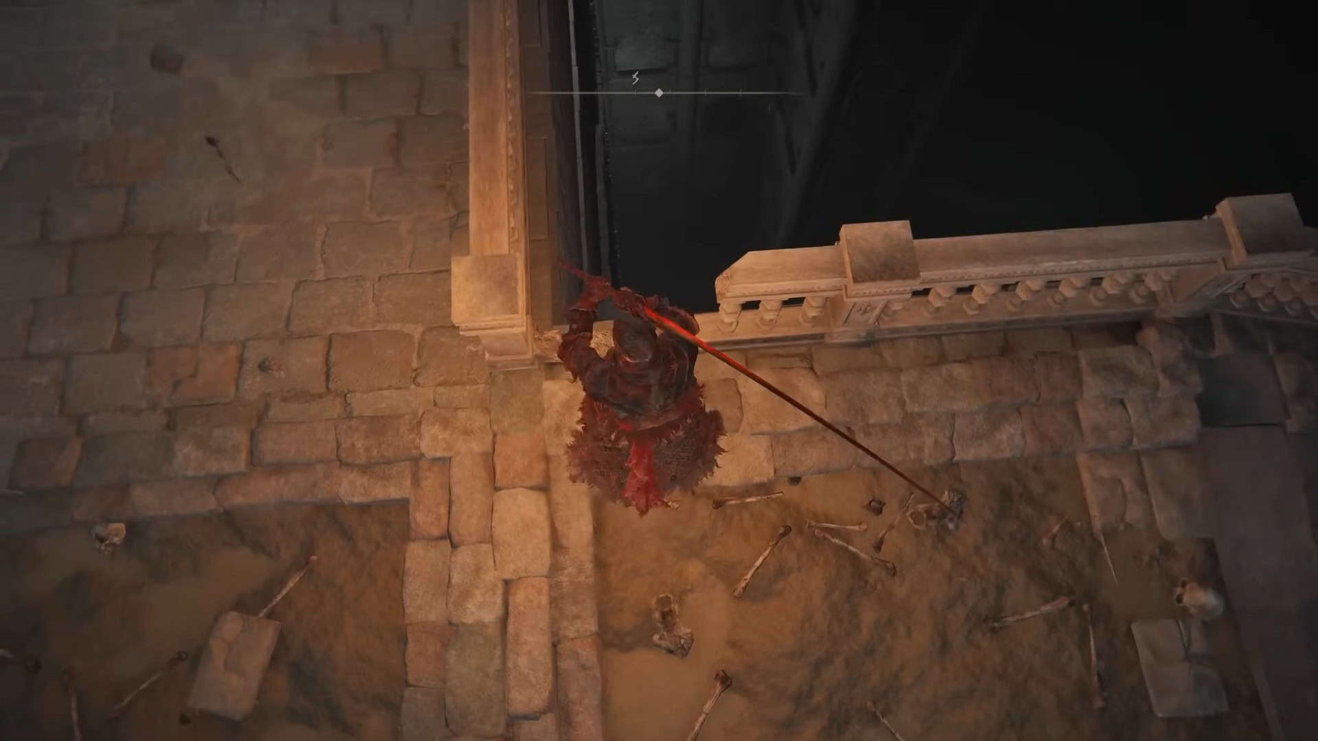 scendere la sporgenza