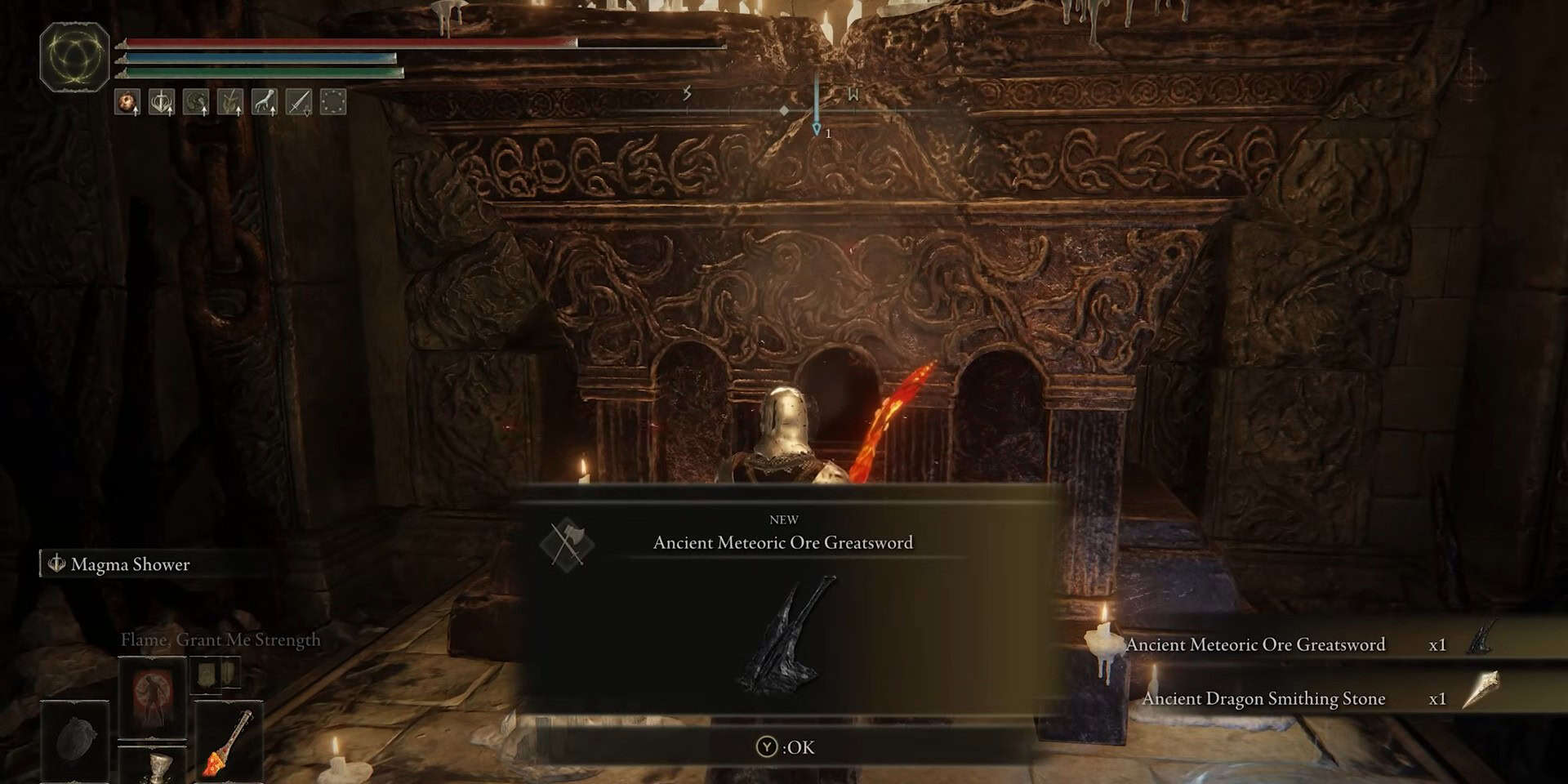 Raccogli l'antica spada del minerale di meteorite