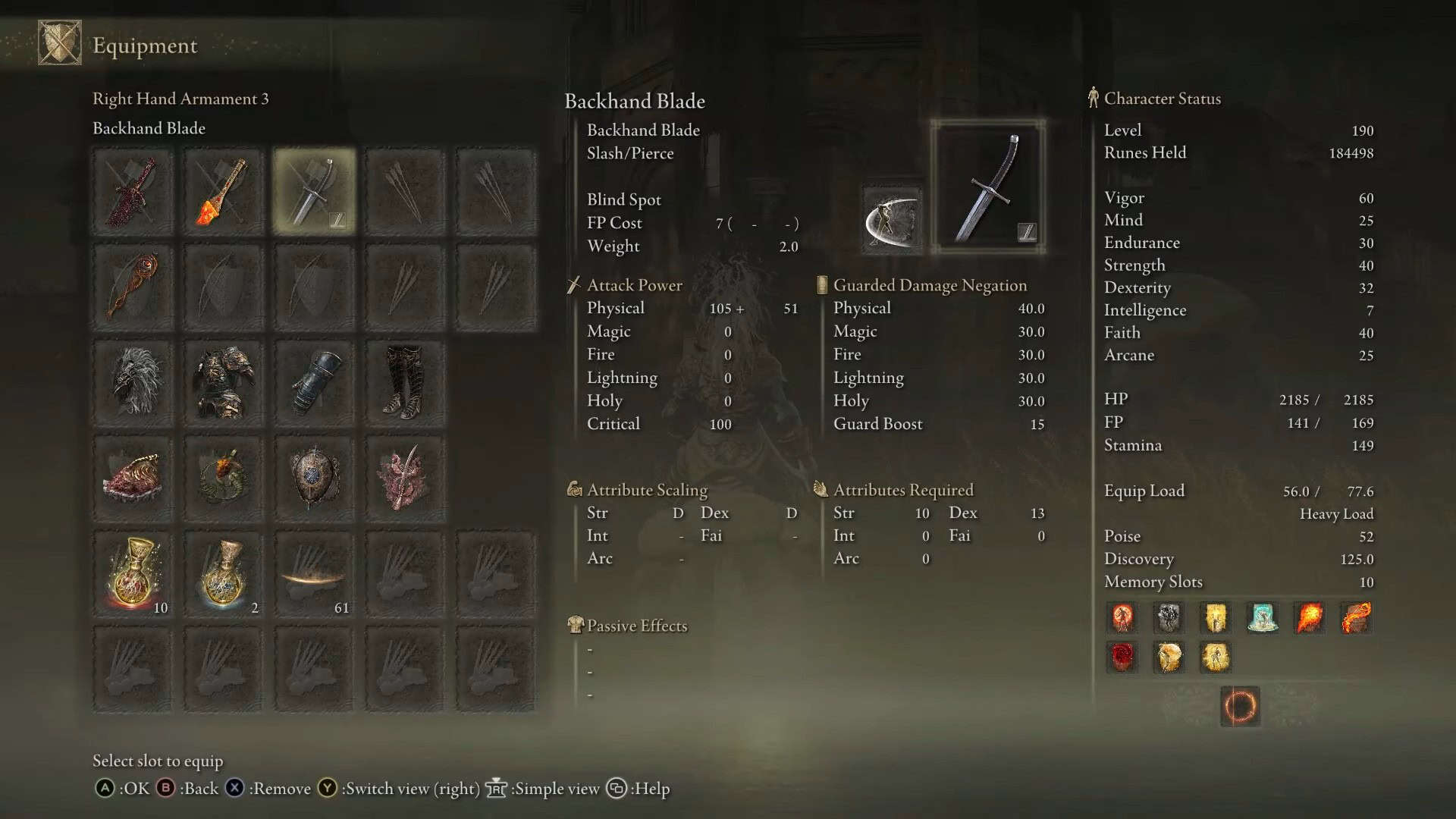 Statistiche della lama di fondo