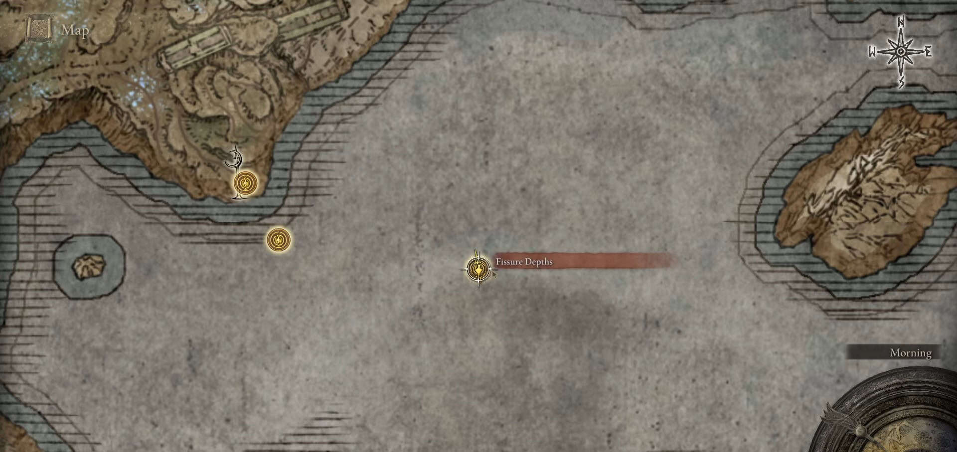 Posizione delle profondità della fessura