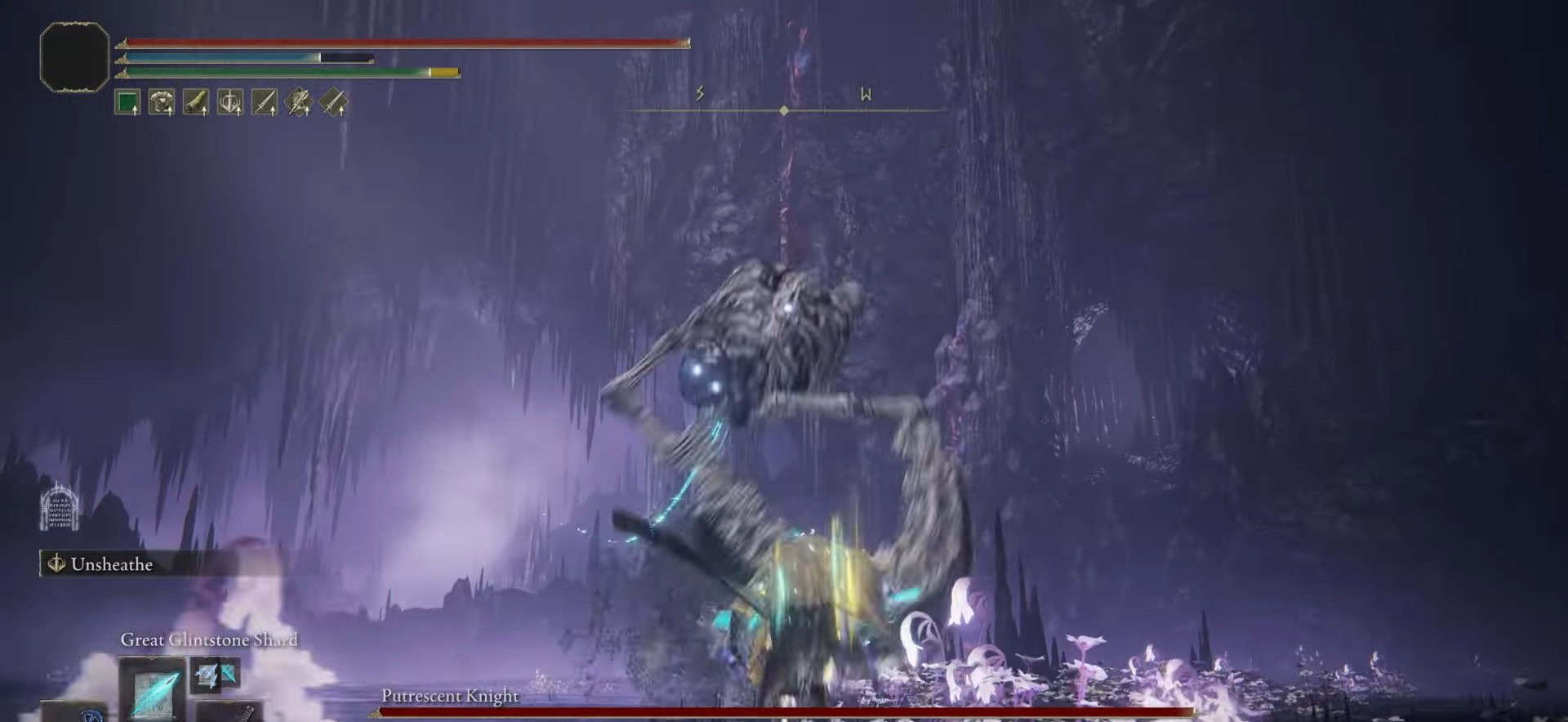 Attacco Slam di Puttrescent Knight