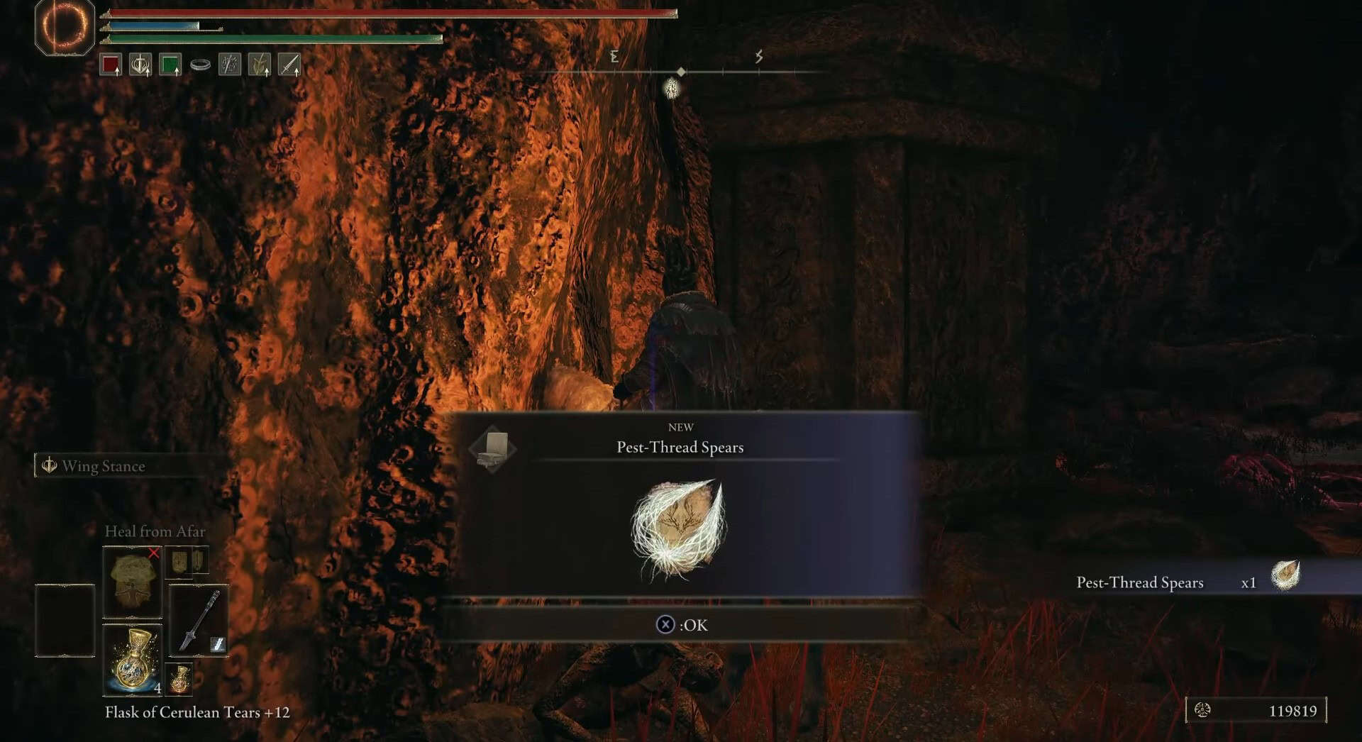 Posizione del filo parassita