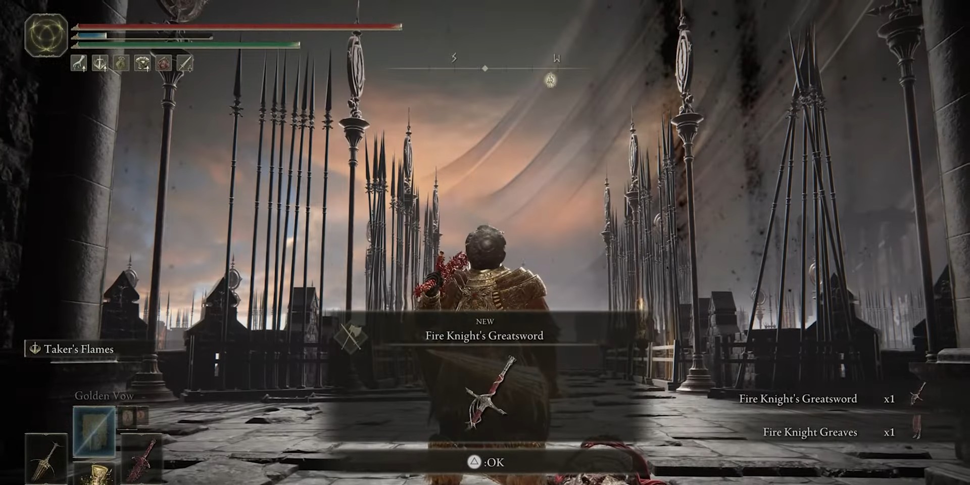 Posizione della Greatword del Cavaliere Fire