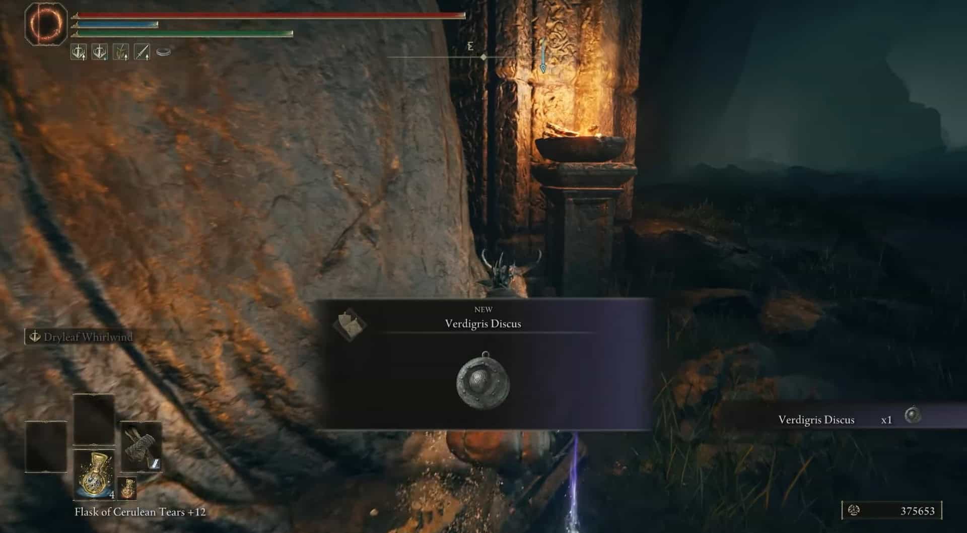 Verdigris Discus Posizione