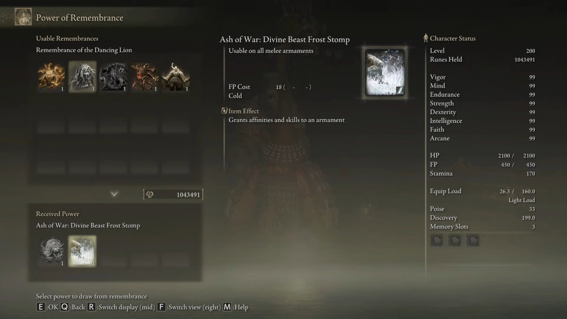 Posizione del gelo della bestia divina