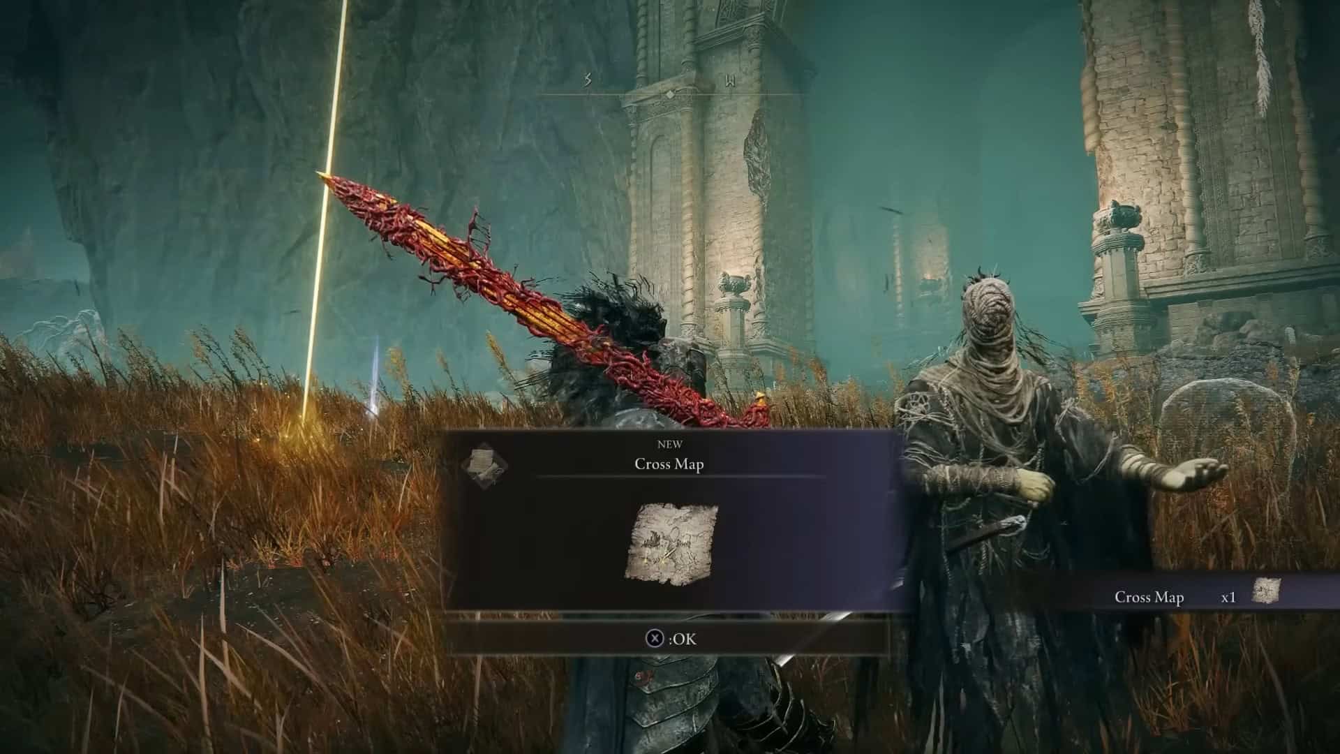 Croce della mappa cornuto