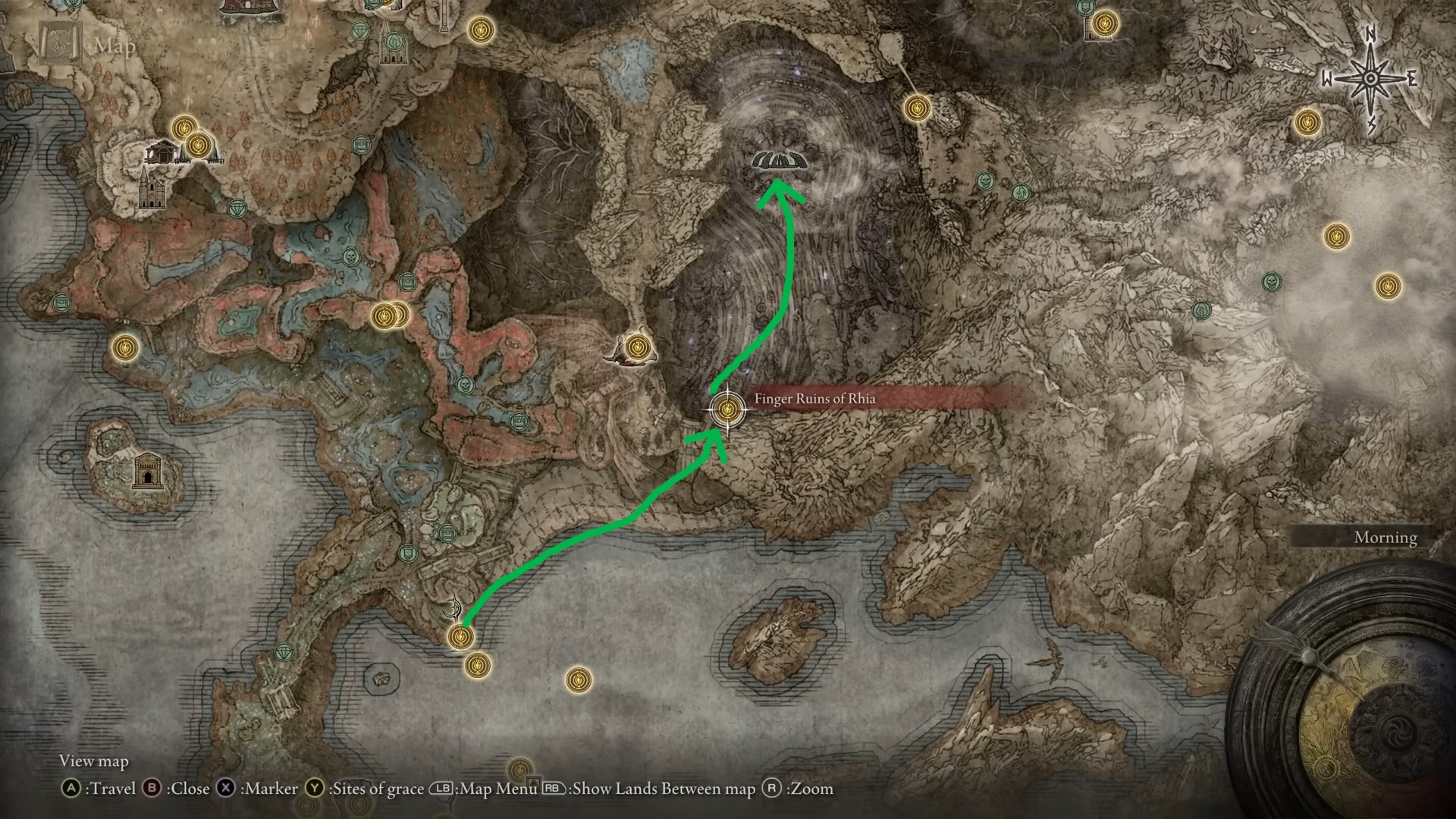 rovine di dito della posizione RHIA