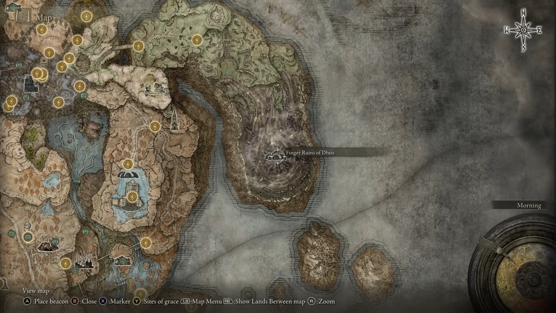 Rovine di dito della posizione Dheo