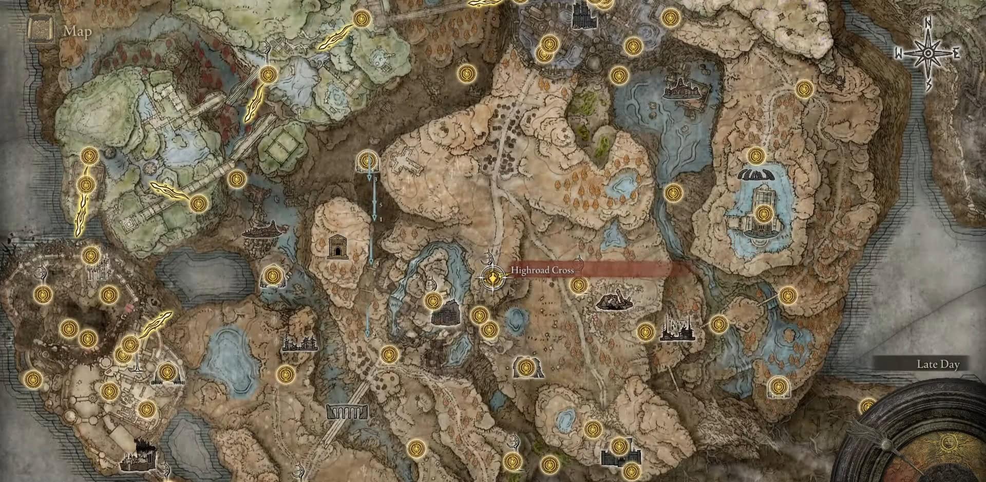 Posizione delle Highland Cross