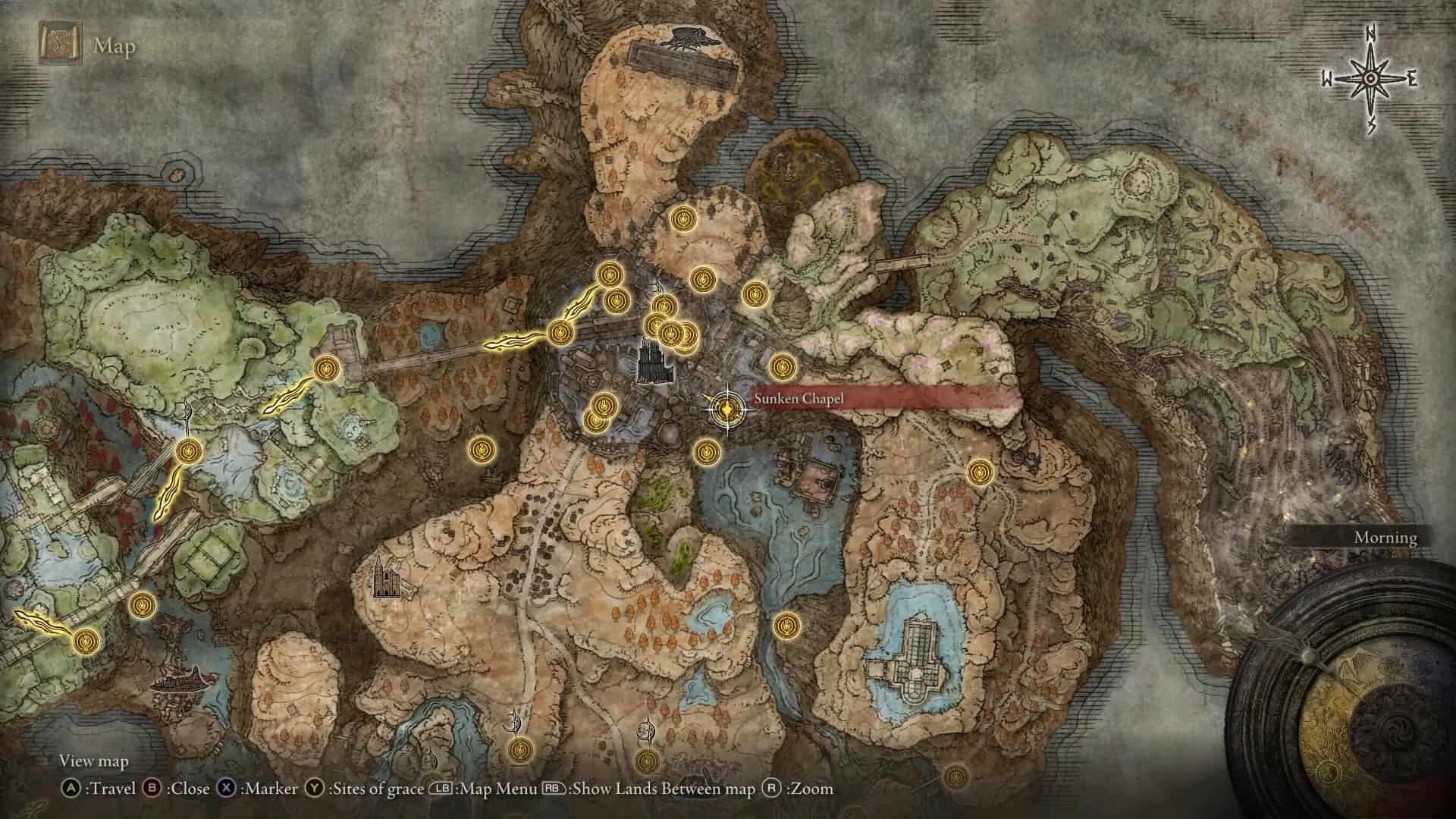 Posizione della capitale affondata