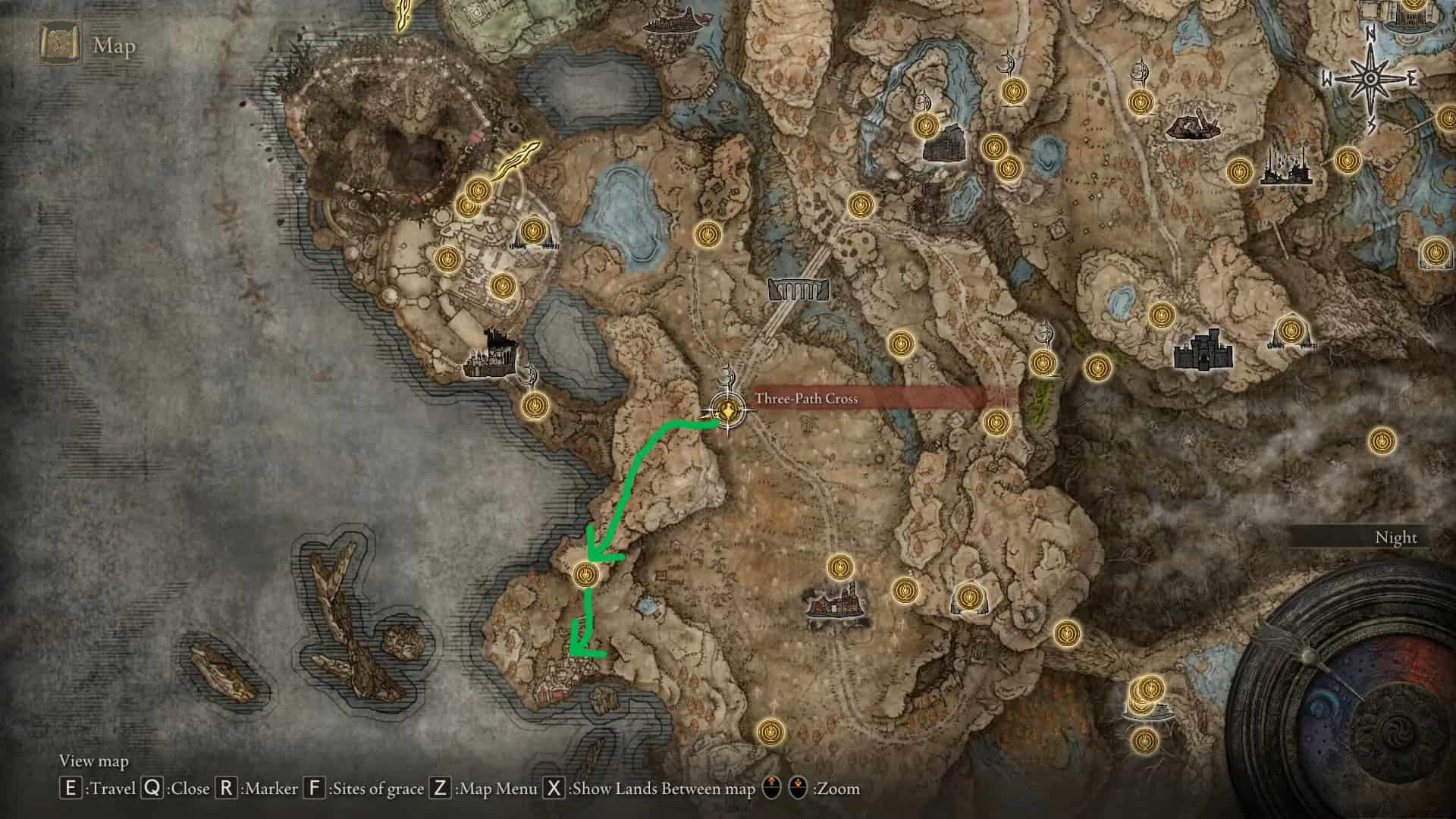 Ring a tre sentieri Cross Elden