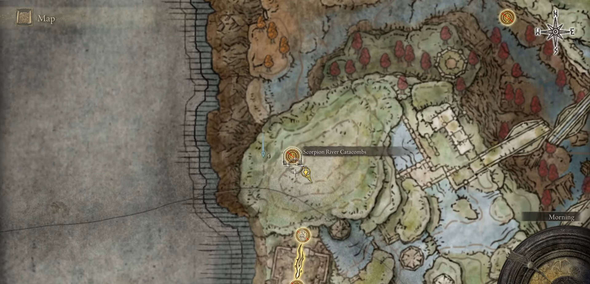 Scorpion River Catacombs Posizione