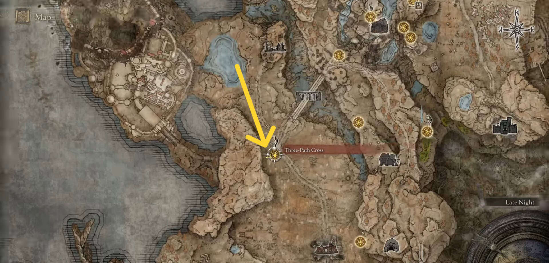 Tre percorso Croce Posizione