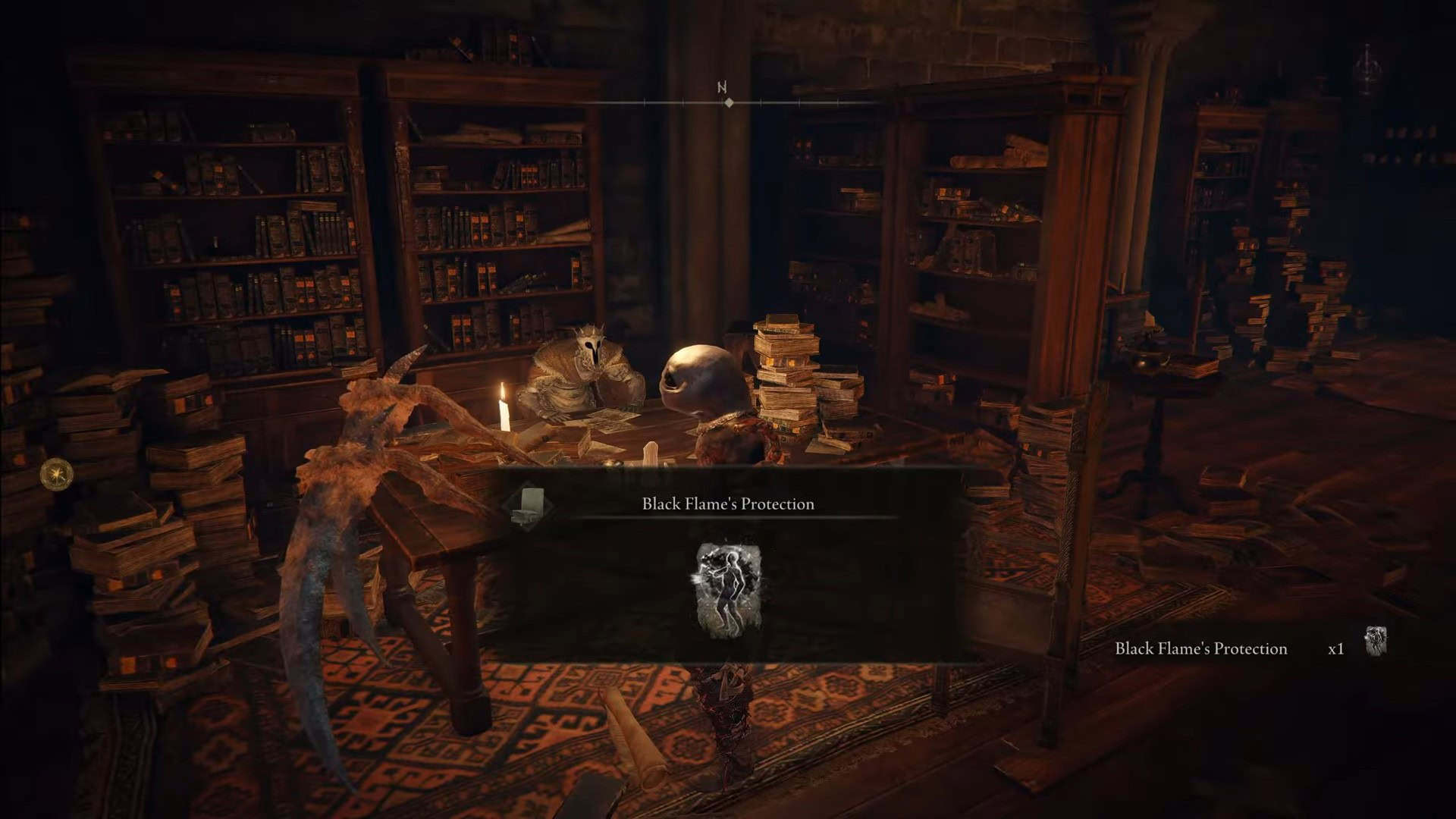 Posizione di protezione della fiamma nera