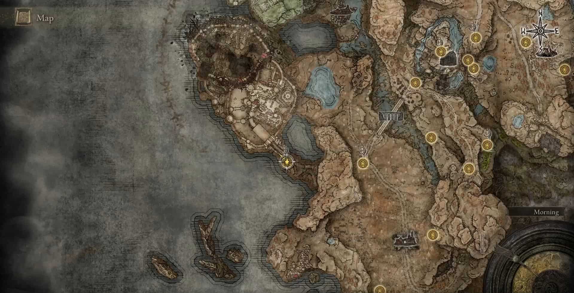 posizione di insediamento della torre di Belurat