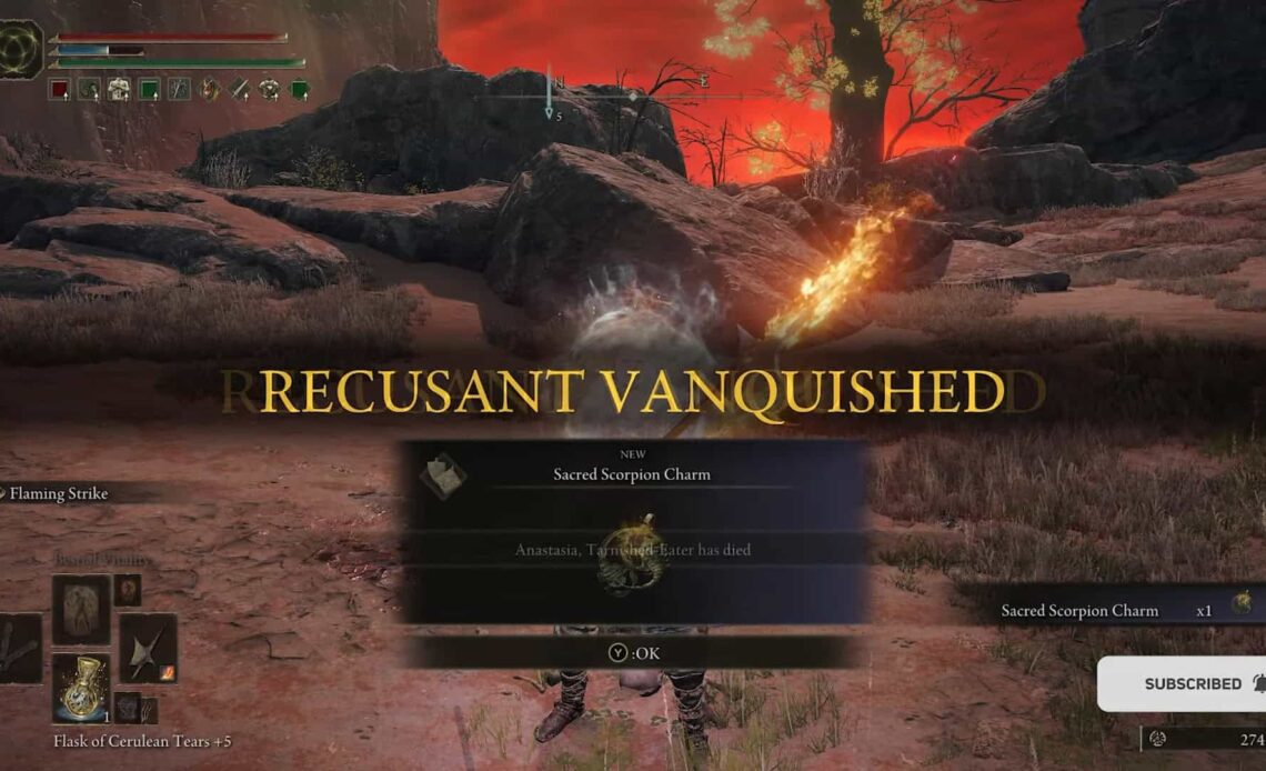 sacred scorpion charm elden ring