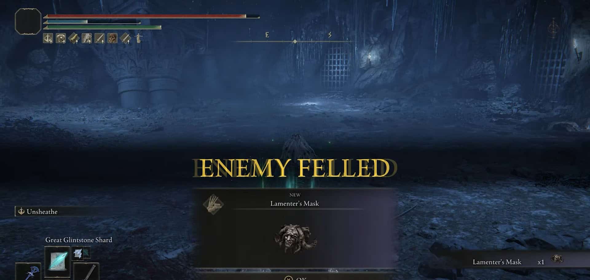 Posizione della maschera di Lamenter