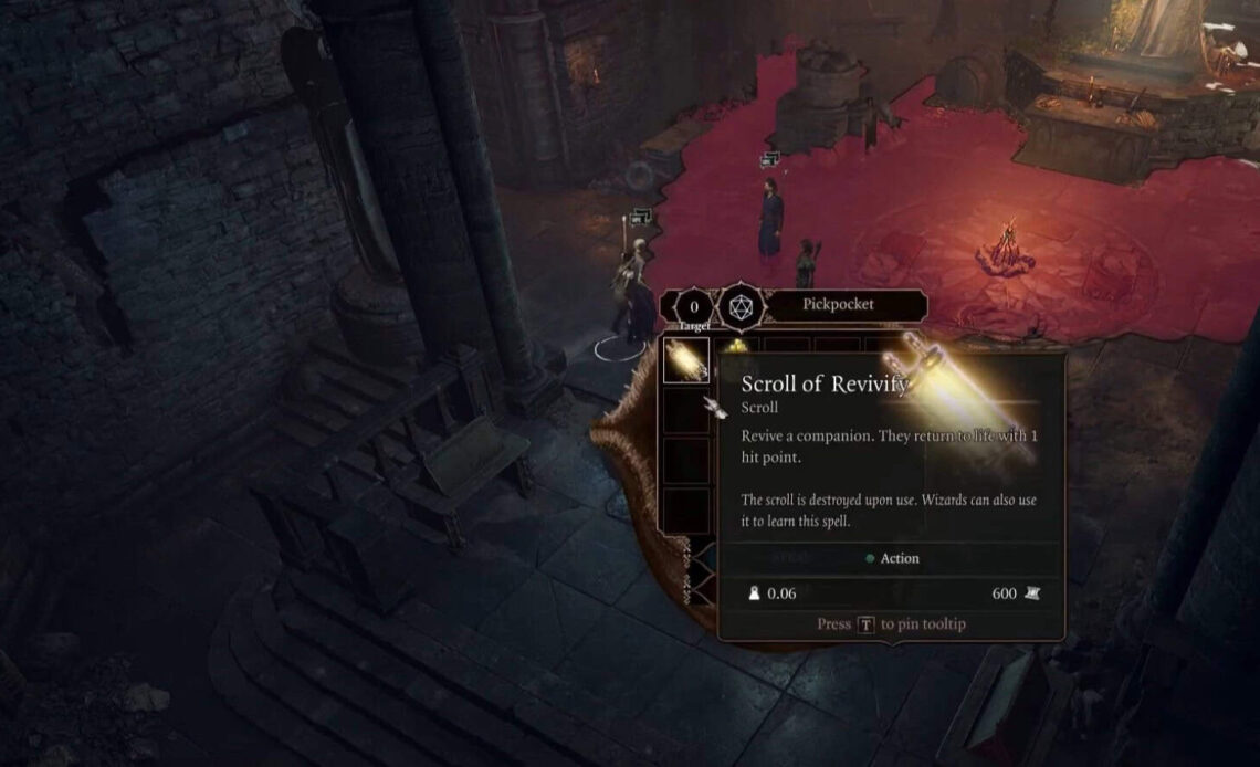 Scroll of revivify bg3