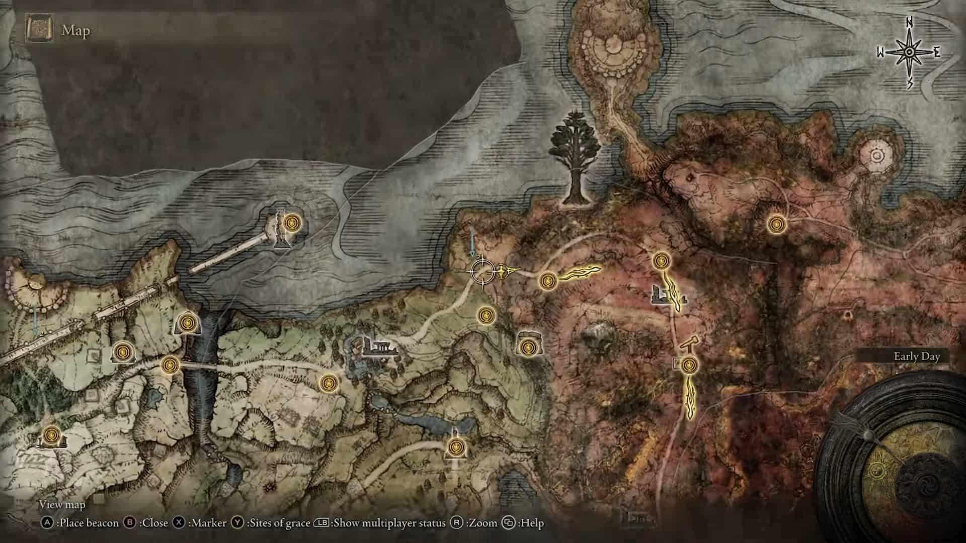 Posizione della chiesa fumante