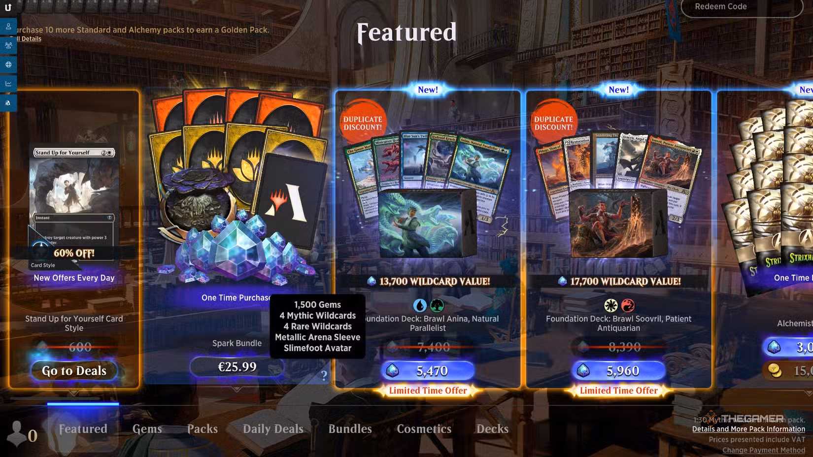 Bundle di Wildcards in MTG Arena