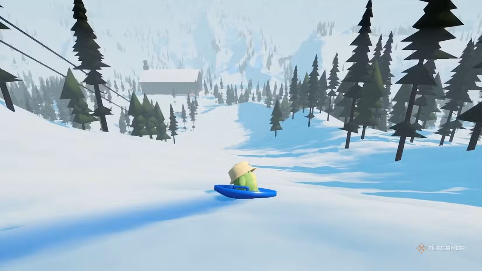 Penguin che slitta a velocità Mach 5 in Sledding Game