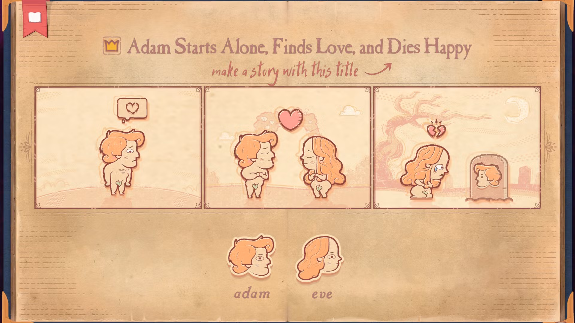 Soluzione Love: Adam solo, trova l'amore e muore felice