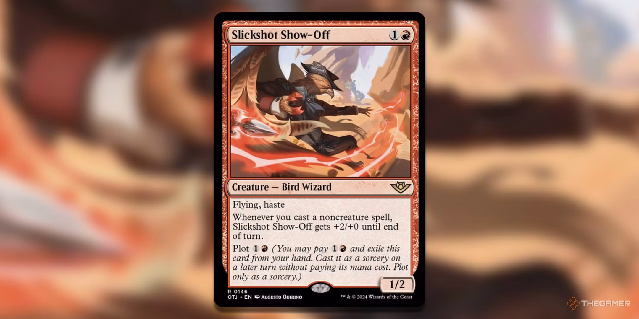 Izzet Prowess con Slickshot Show-Off che lancia un fulmine.