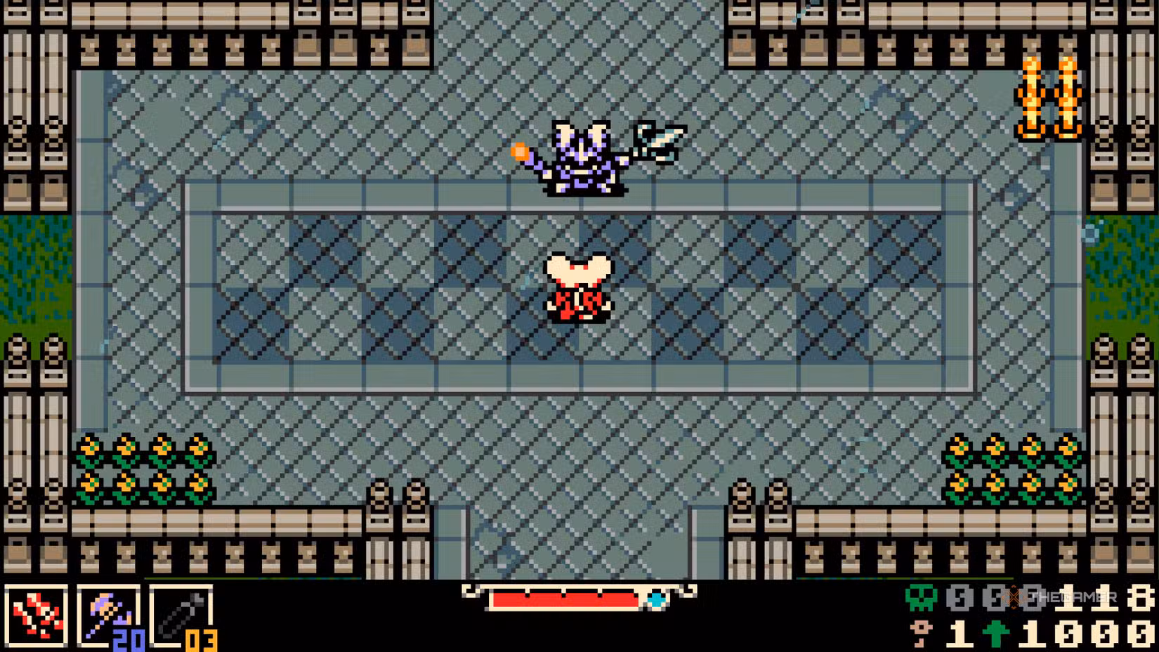 Thorne lancia il suo primo attacco contro Mina in Mina the Hollower.