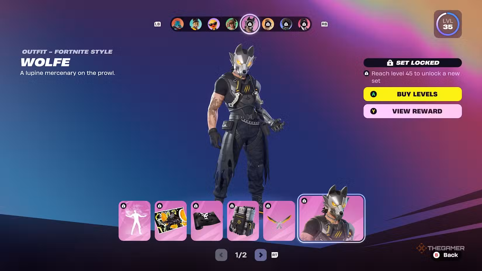 Outfit Wolfe del Battle Pass