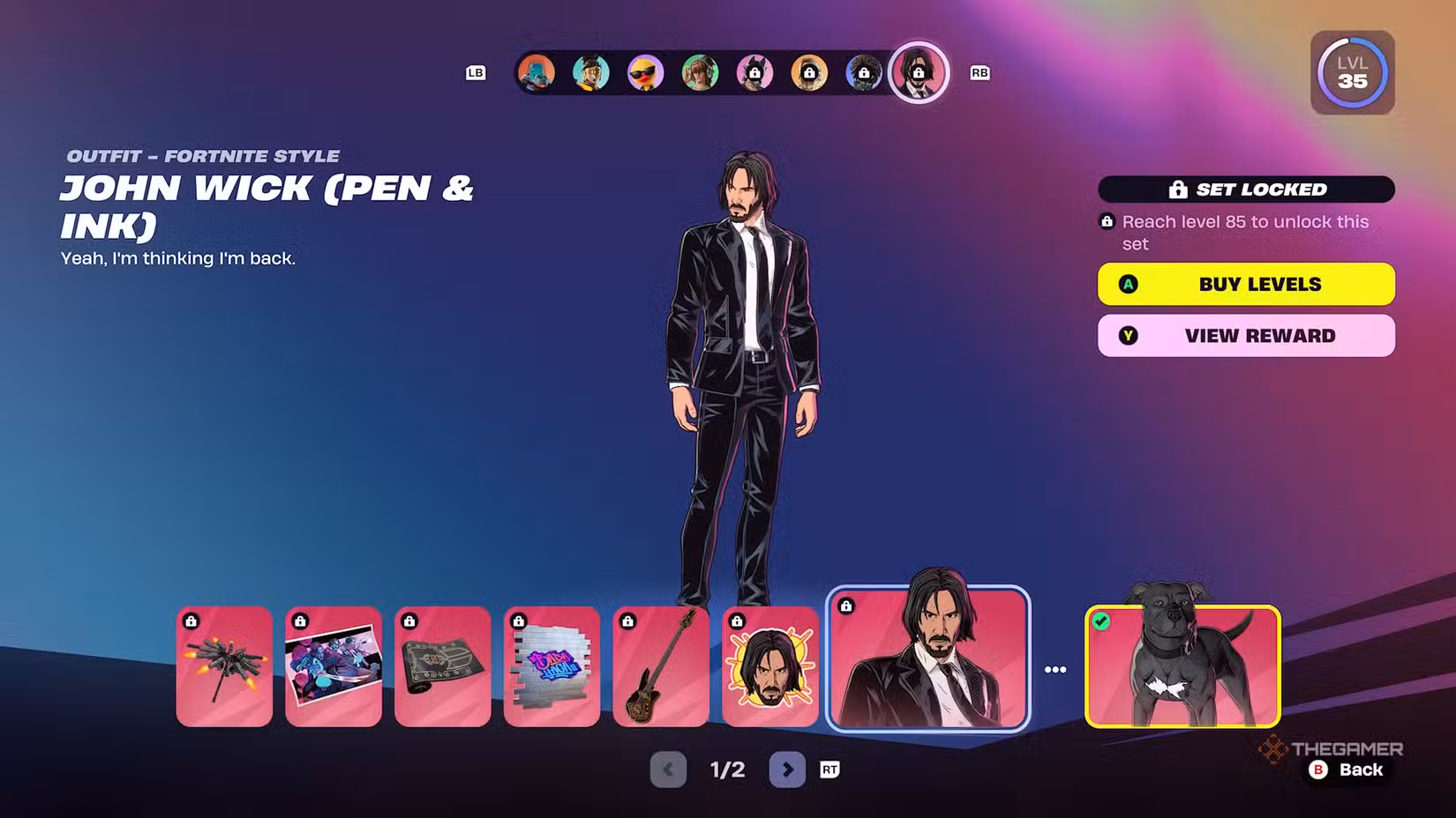 Outfit John Wick del Battle Pass