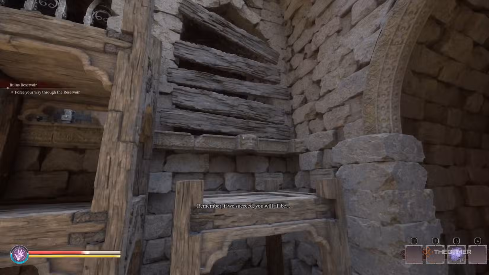 Finestra con tavole di legno nella Forgotten Halls
