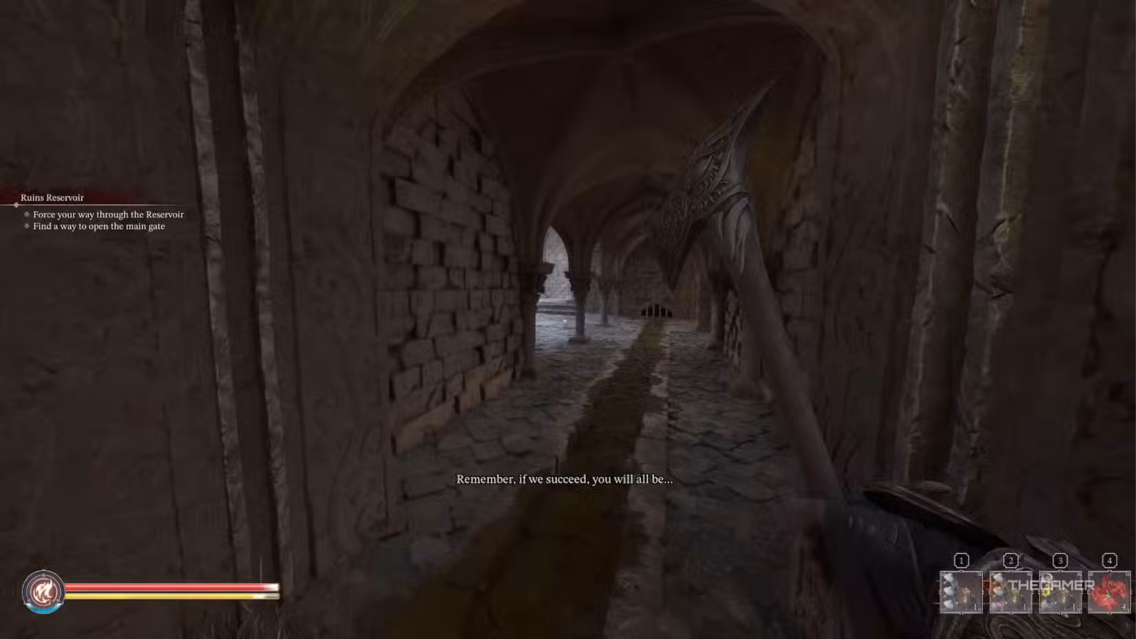 Percorso verso la prima leva nella Forgotten Halls