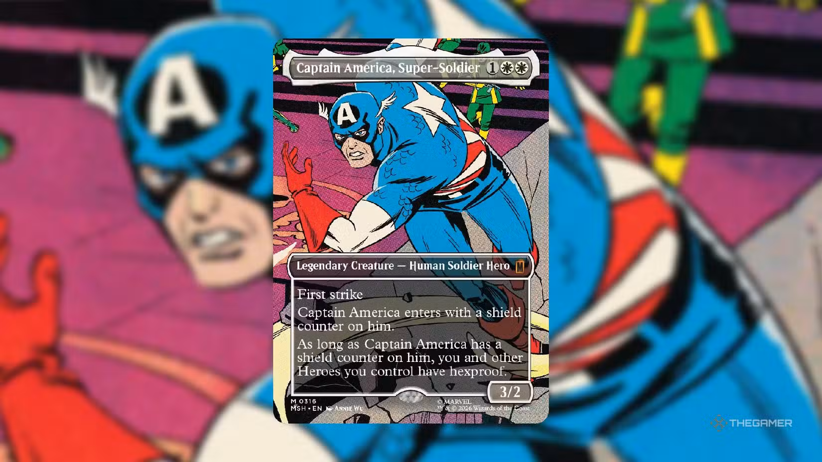 Carta Captain America, Super Soldier, Marvel Super Heroes
