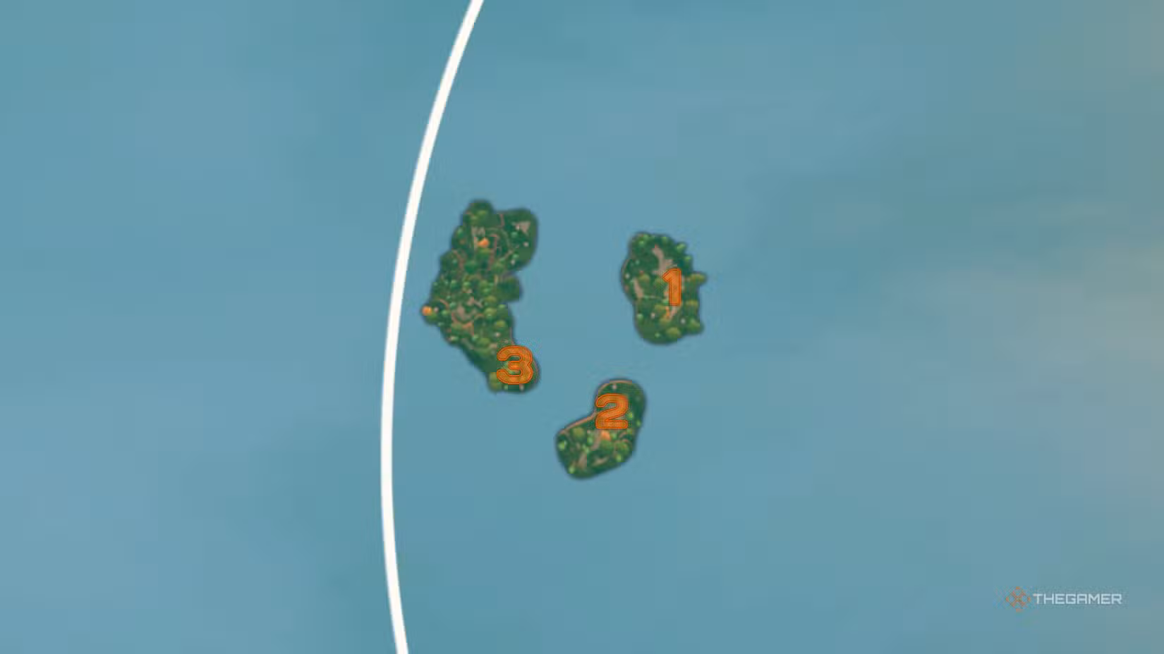 Mappa dei nodi di quarzo sull'isola tri in Solarpunk