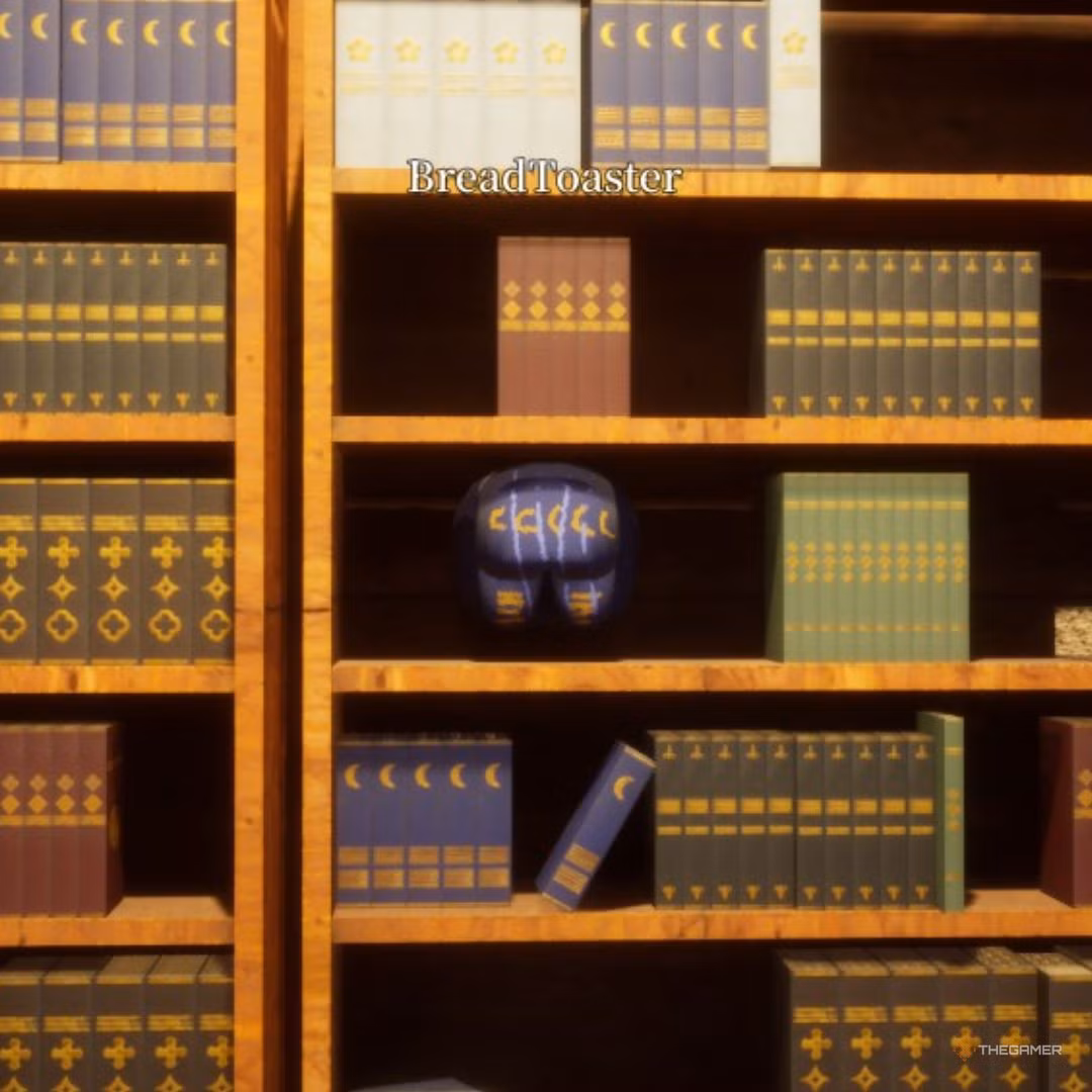 Nascondersi tra i libri nella biblioteca di Hide‑and‑Seek Mansion