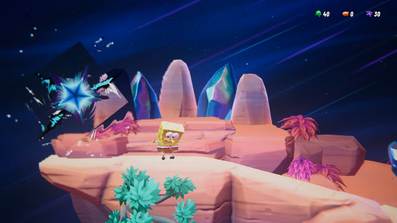 SpongeBob in combattimento in Nickelodeon All-Star Brawl 2