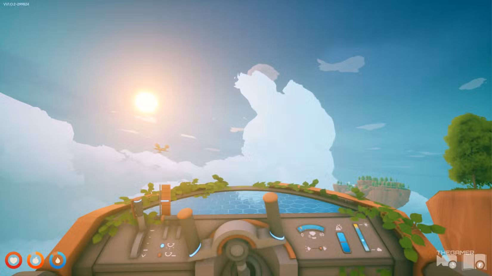 Controlli di volo dell'Airship in Solarpunk