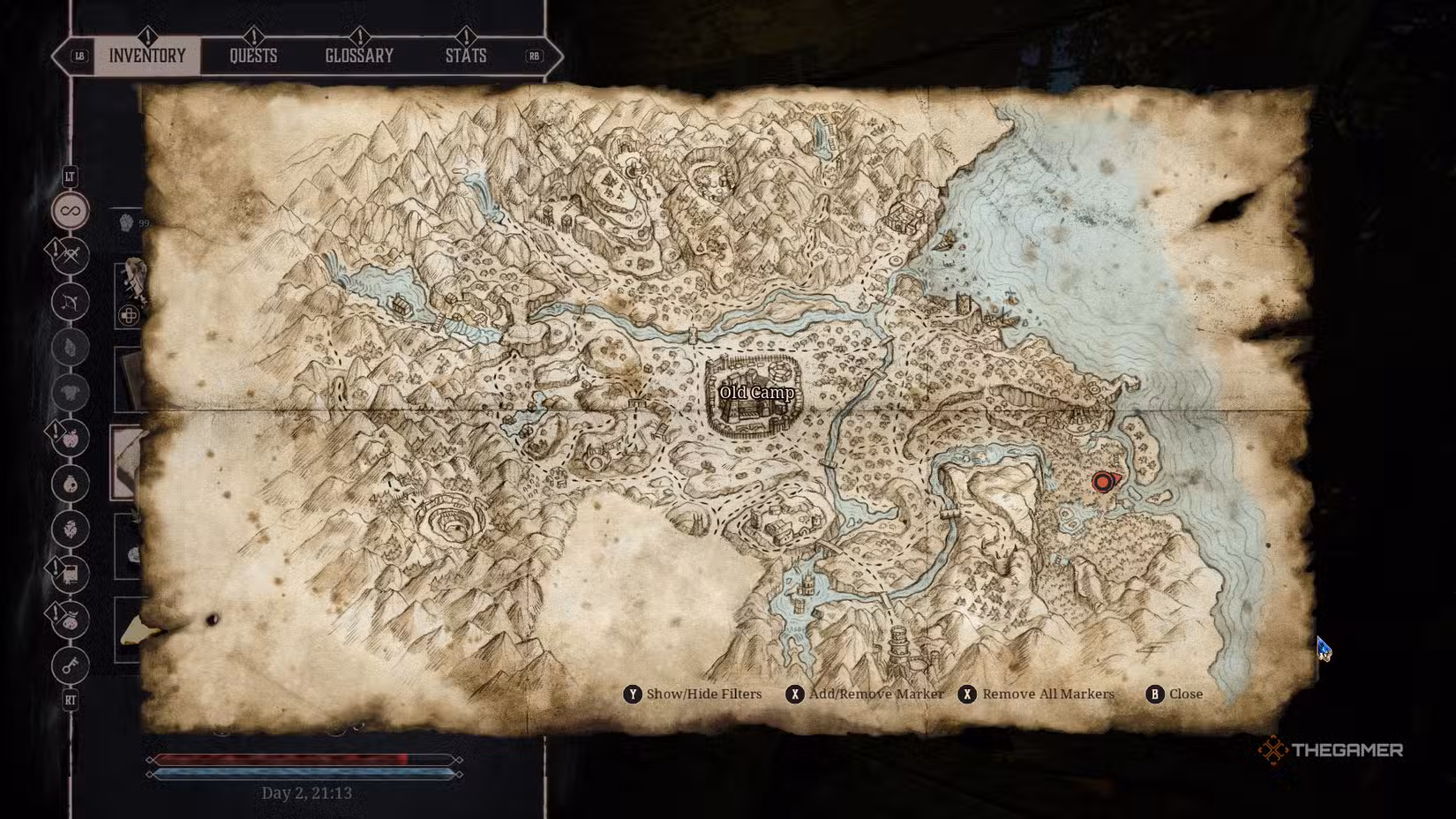 Mappa della colonia nel gioco Gothic 1 Remake