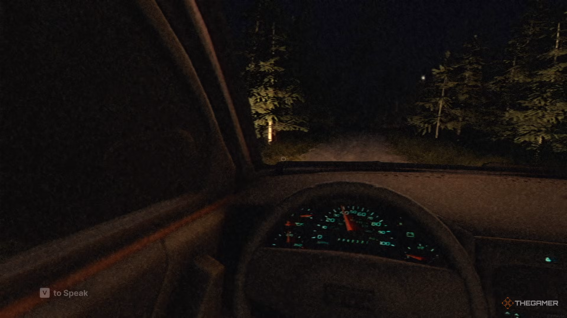 Auto che fugge dalla casa di Bill in Scratch Creek