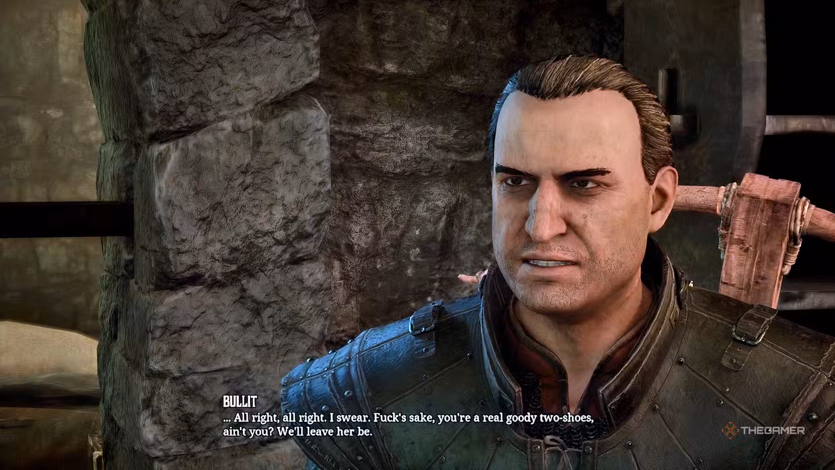 Bullit di Gothic 1 Remake che dichiara di non far più del male a Syra