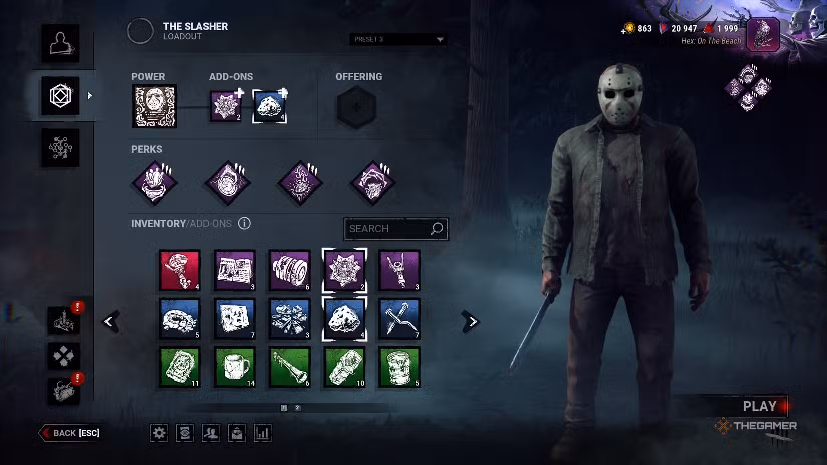 Jason che sovrasta un generatore con la build pressione, evidenziando gli effetti dei perk