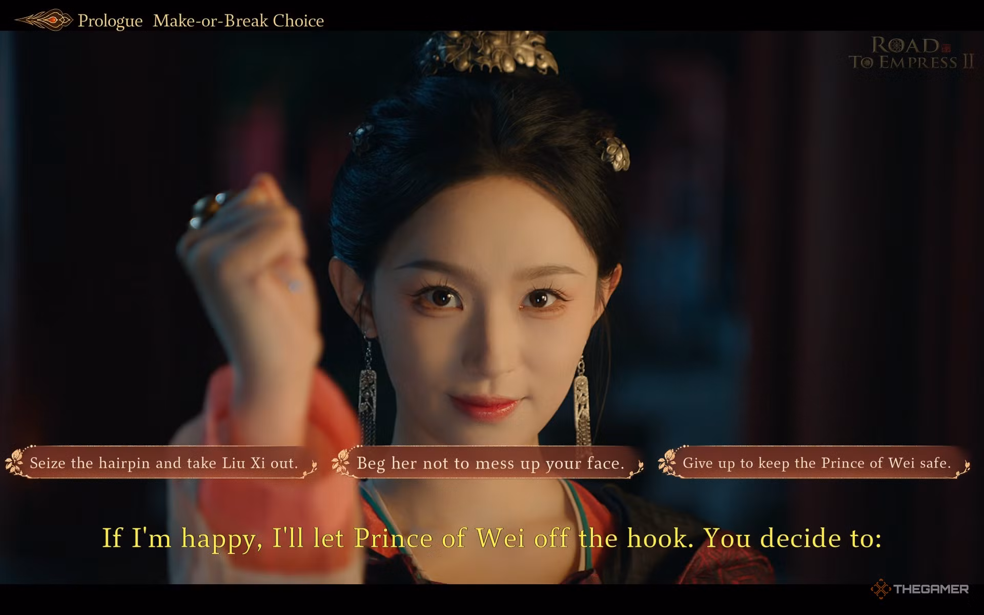 Decisione cruciale nel prologo di Road to Empress 2