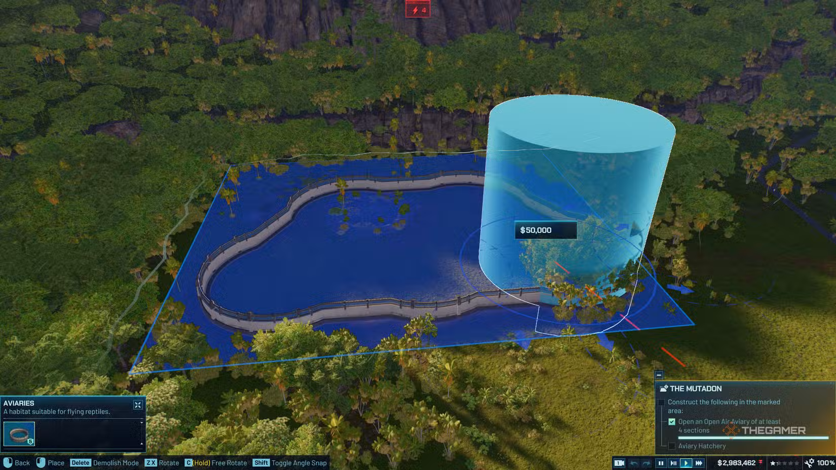 Aviario a cielo aperto per rettili volanti in Jurassic World Evolution 3