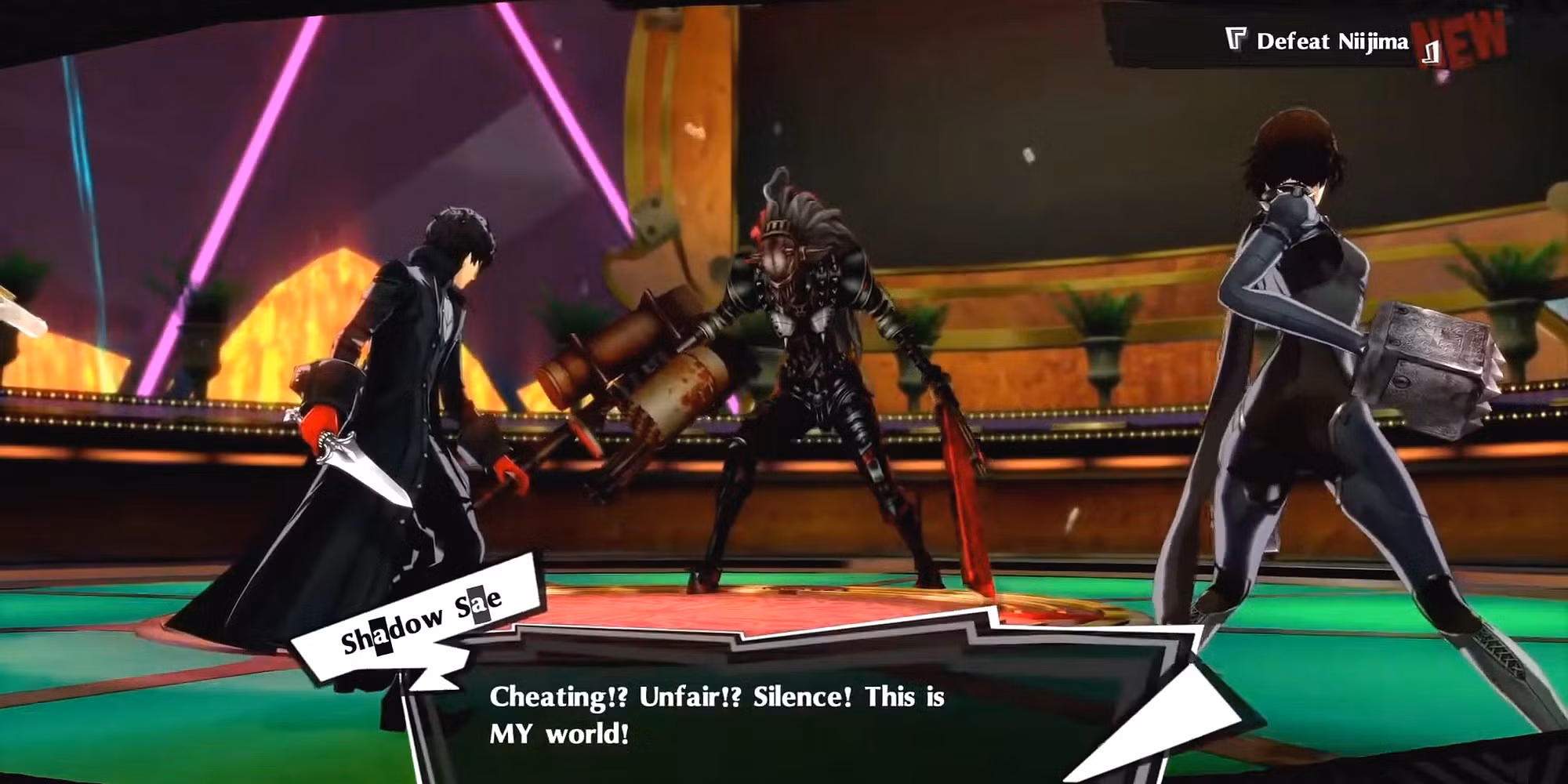 Joker e Makoto affrontano Sae Leviathan Niijima